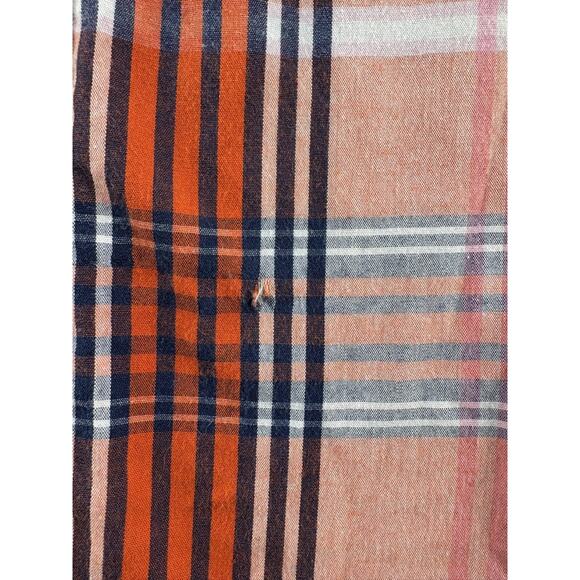 Levis Short Sleeve Button Down Western Shirt Plaid Orange/Black Men's XXL - Picture 5 of 7